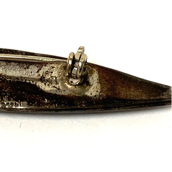 Vintage Taxco Mexican Sterling Inlaid Turquoise Fish Pin/Brooch - Picture 6 of 11